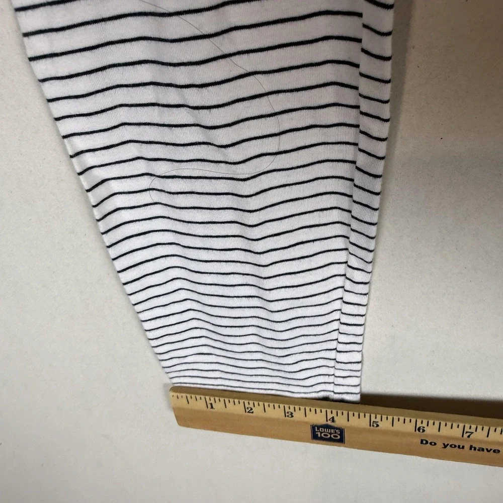 Gymboree Leggings Girls 14 White Stripe Jersey Ankle Elastic Waist Spring